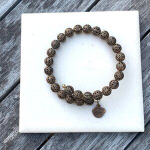 Alex and Ani – Vintage Sixty-Six Filigree Bead Wrap Bracelet Antique Gold Finish